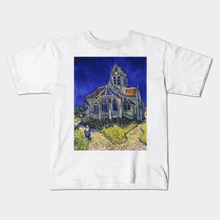 Vincent van Gogh The church in Auvers-sur-Oise, view from the Chevet Kids T-Shirt